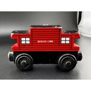 Thomas Wooden Railway 2003 Sodor Line Caboose Red Train